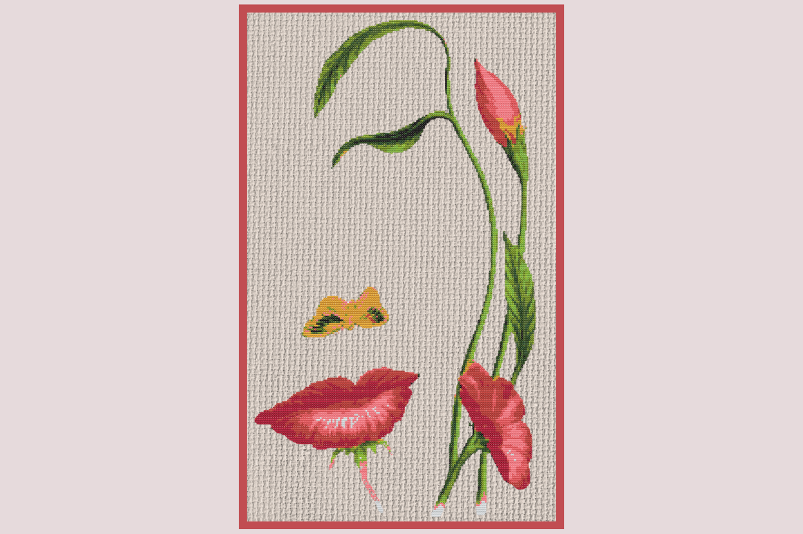 Elegant Floral Stem Clipart Botanical Fl