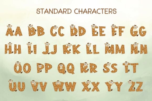 Giraffe Print Font - Preview 1