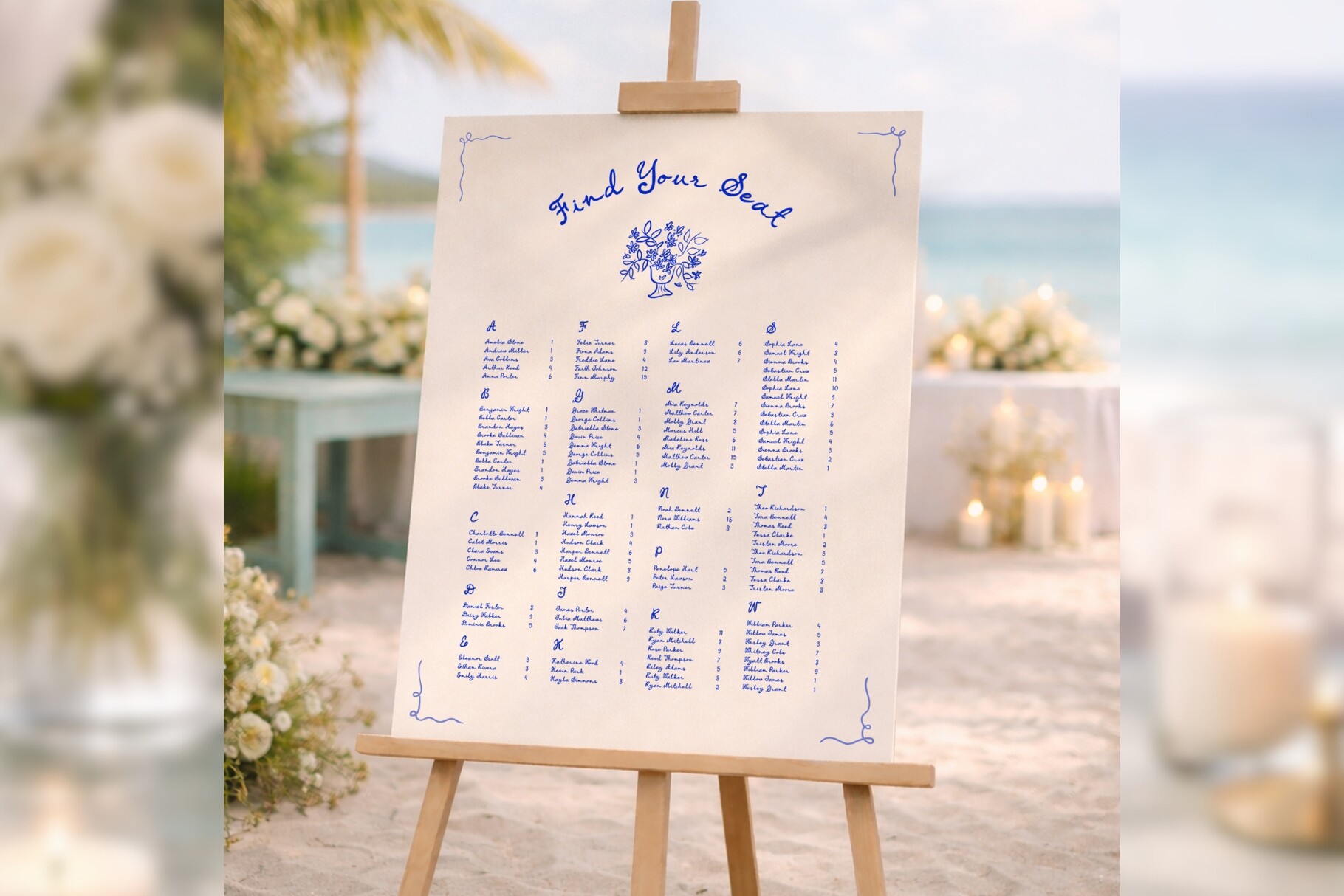 HandDrawn Seating Alphabet Bd001