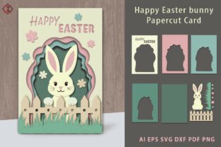 Happy Easter Bunny Papercut Card / SVG Graphic by Светлана Зиновьева ...