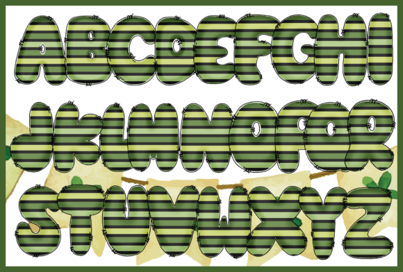 Irish Clover Font PNG with transparent background - Preview 3