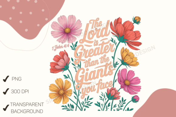 John 4:4 Floral Bible Verse Art