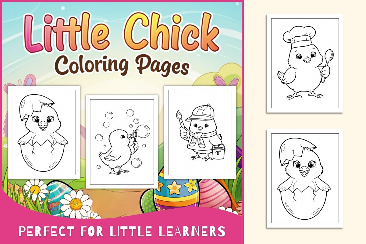 Little Chick Coloring Pages for Kids