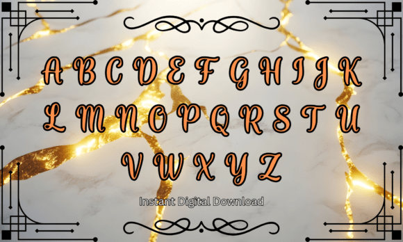 Modern Luxe Font PNG with transparent background - Preview 1