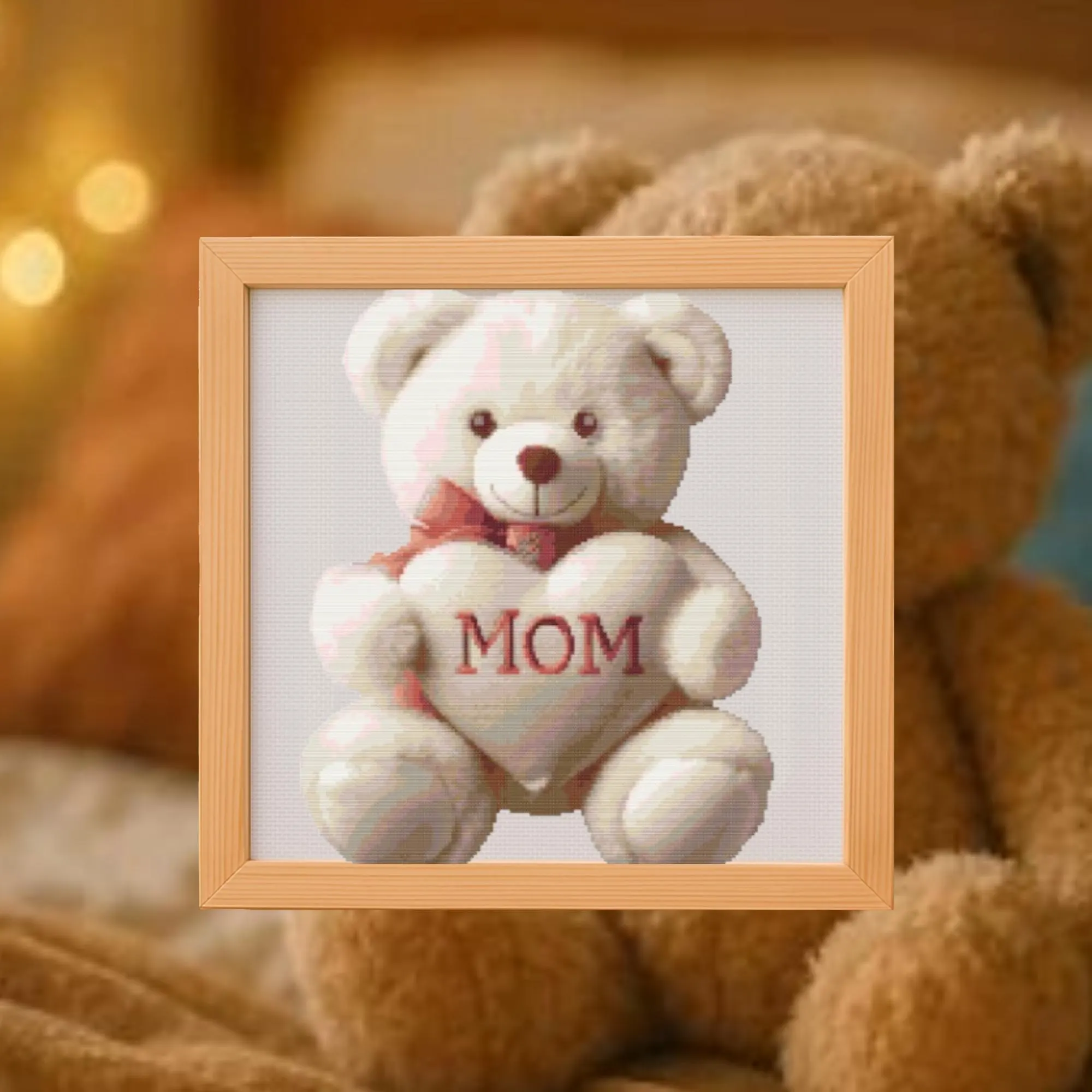 🧸Moms Teddy Cross Stitch Pattern