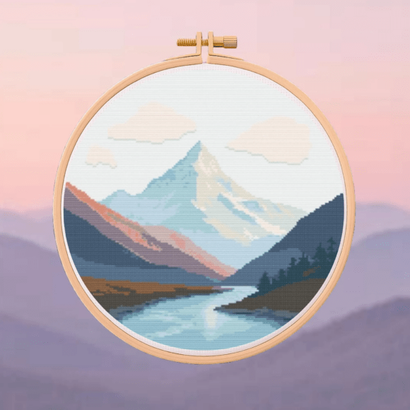 🌄Mountain River Cross Stitch Pattern