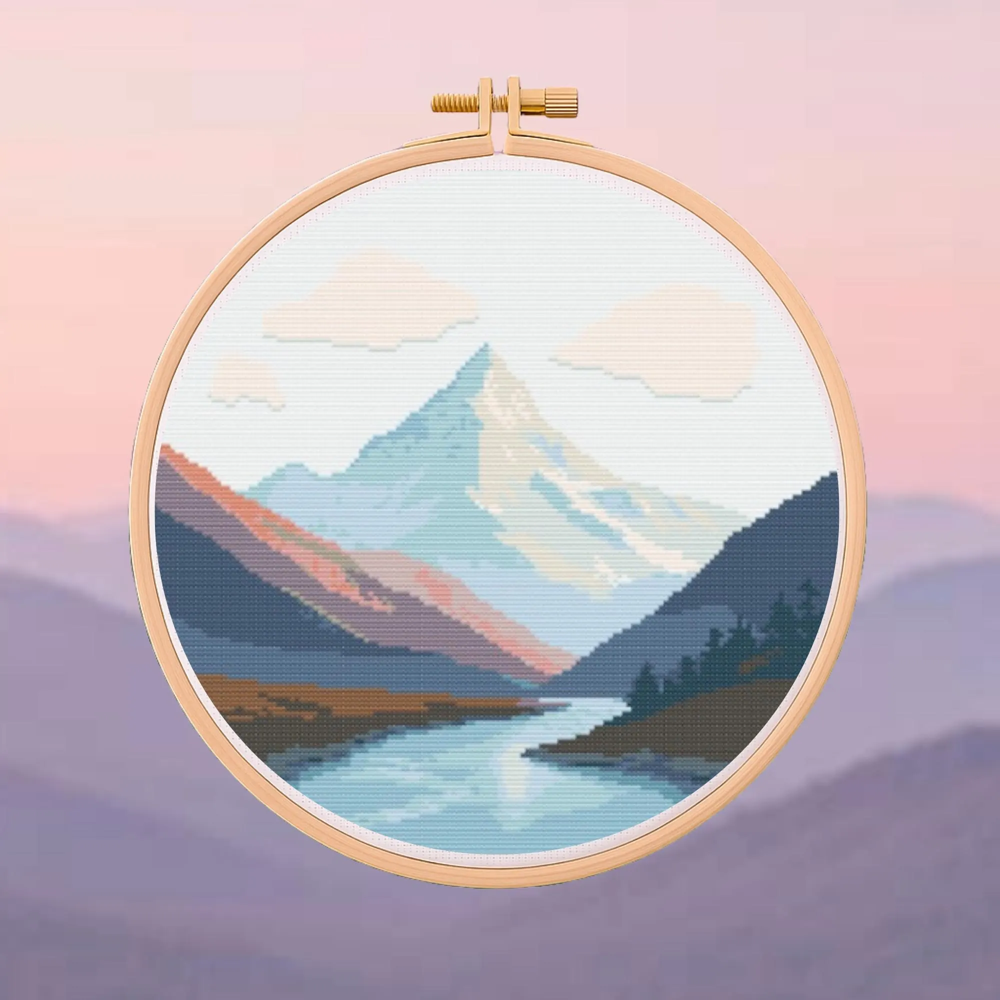🌄Mountain River Cross Stitch Pattern