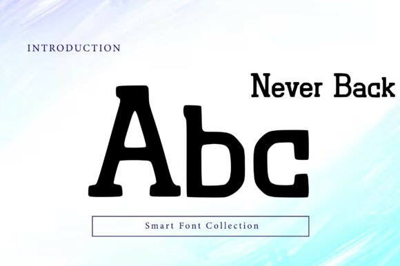 Never Back Font PNG with transparent background - Preview 1