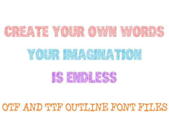 Ornate Swirl Font PNG with transparent background - Preview 2