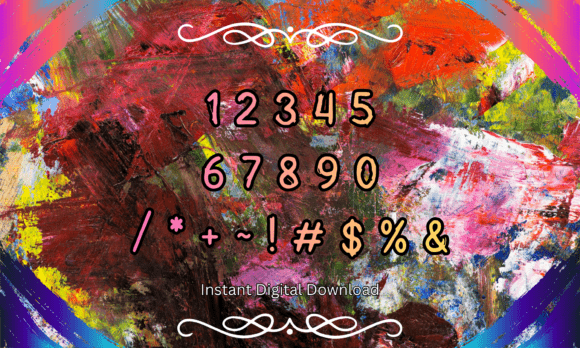 Paint Stroke Font PNG with transparent background - Preview 3