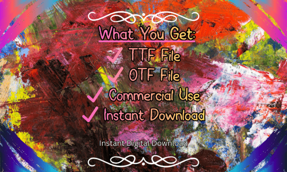 Paint Stroke Font PNG with transparent background - Preview 5