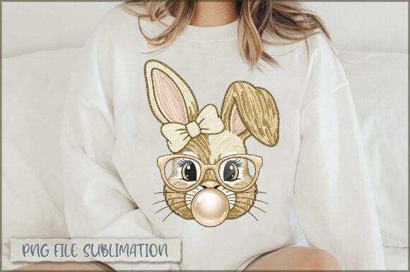 Pastel Bunny Coquette Easter PNG