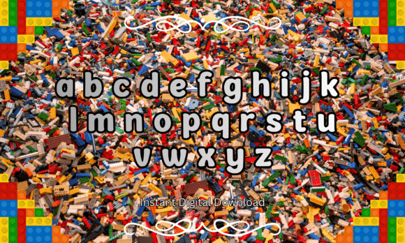 Playful Block Font PNG with transparent background - Preview 2