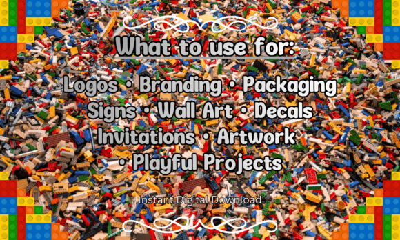 Playful Block Font PNG with transparent background - Preview 4