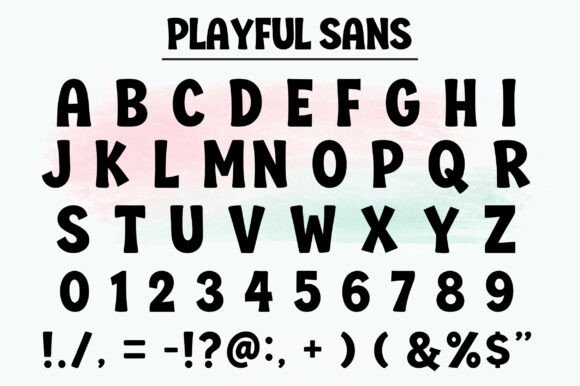 Playful Sans Font PNG with transparent background - Preview 1