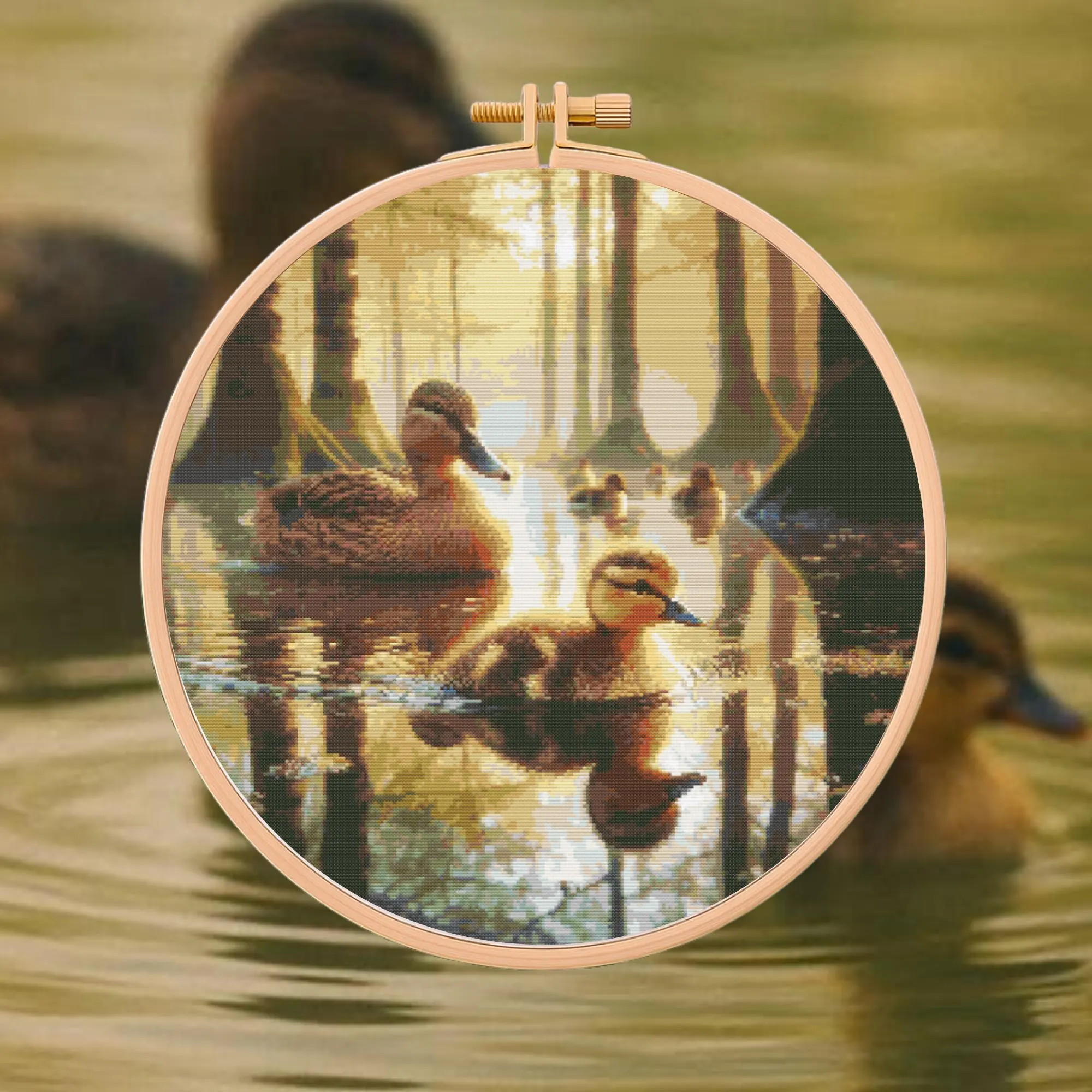 🦆Quacking Along Cross Stitch Pattern