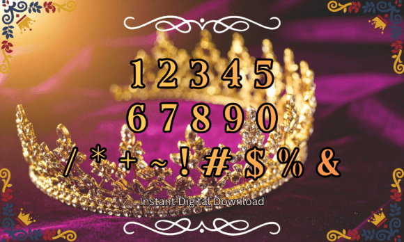 Regal Crown Font PNG with transparent background - Preview 2
