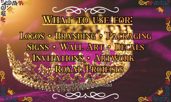 Regal Crown Font PNG with transparent background - Preview 3