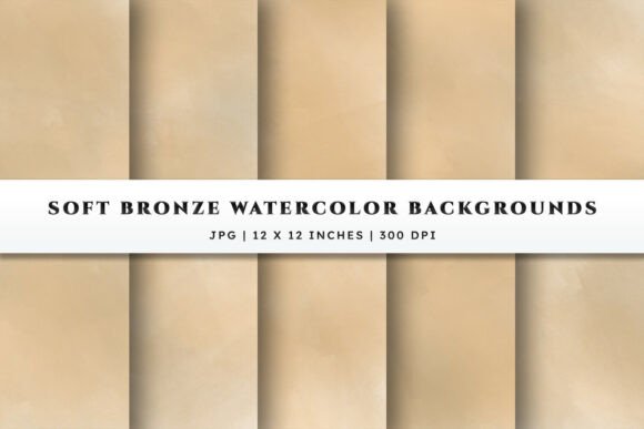 Watercolor Backgrounds - Soft Bronze