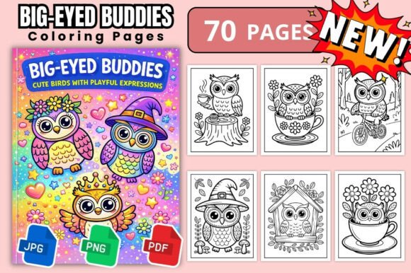 Big-Eyed Buddies Coloring Pages