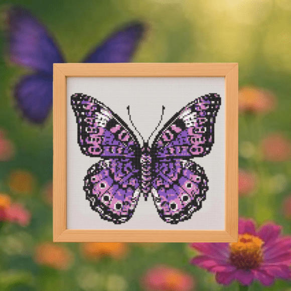 🦋Blue Morpho Butterfly Cross Stitch