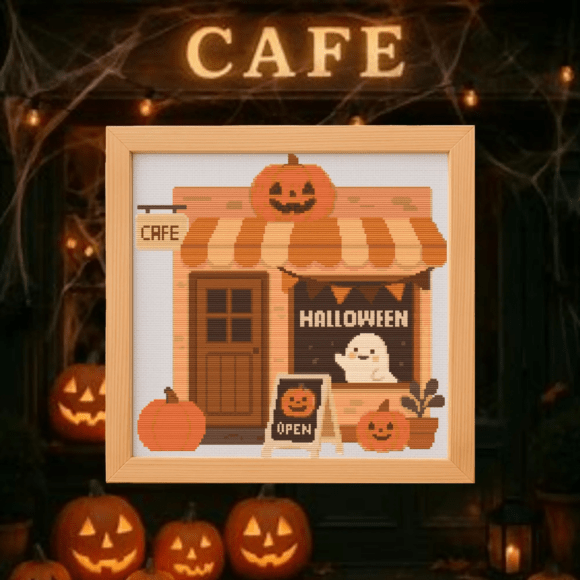 👻Boo & Books Cross Stitch Pattern