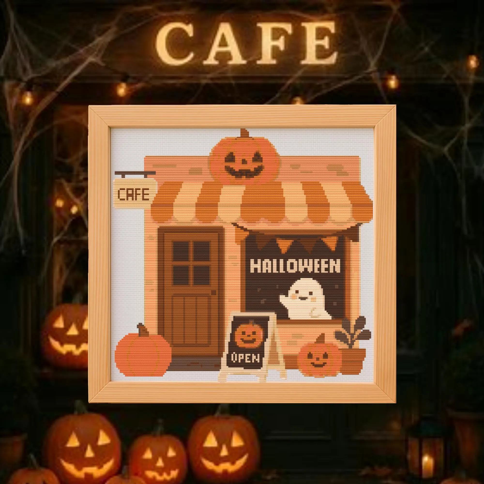 👻Boo & Books Cross Stitch Pattern