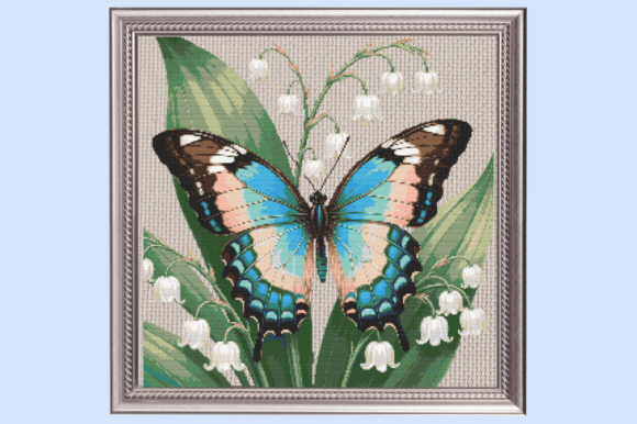 Botanical Butterfly & Lily of the Valley