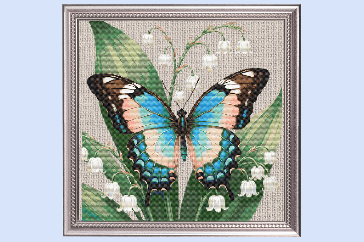 Botanical Butterfly & Lily of the Valley