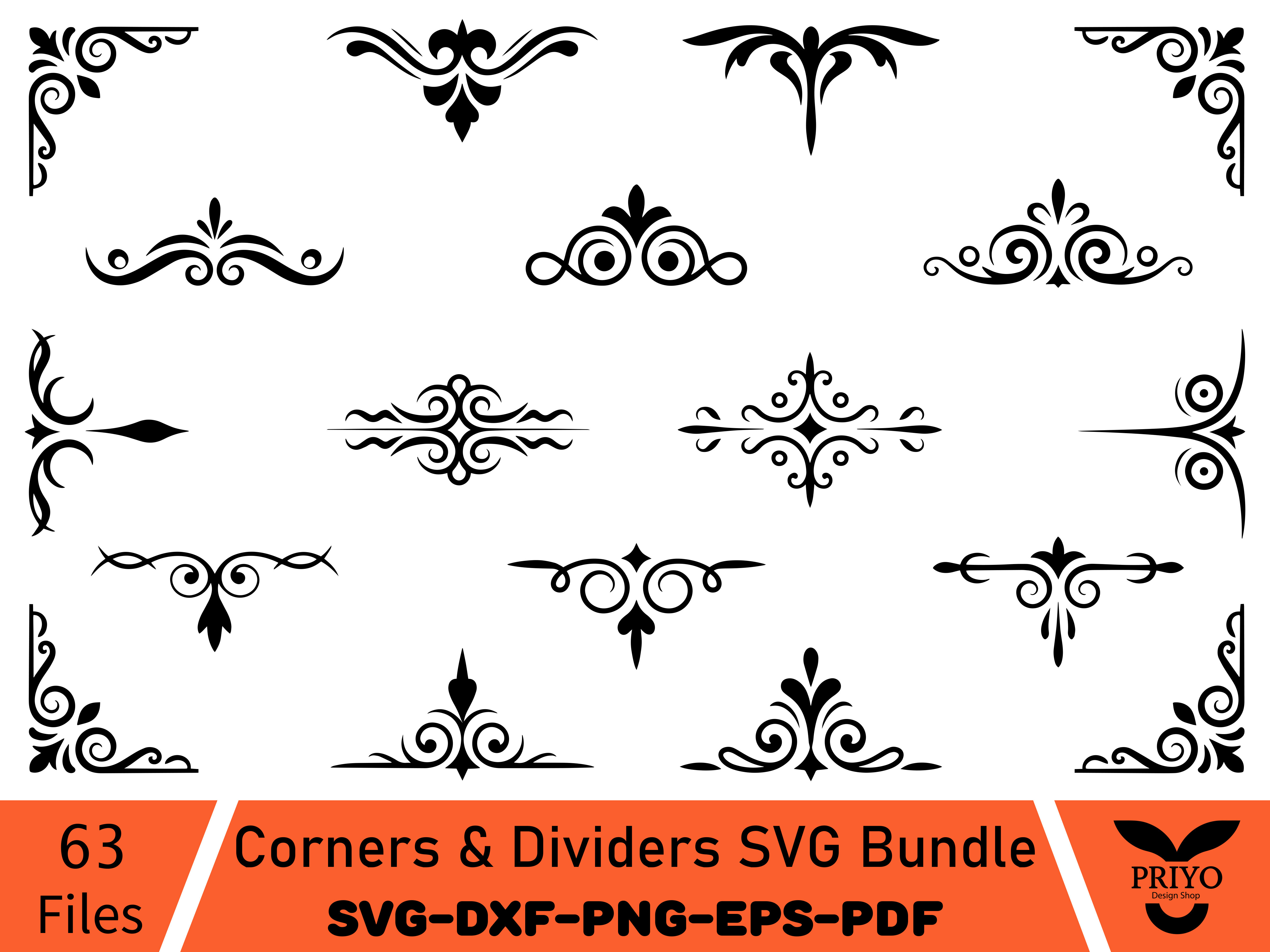 Corners & Dividers SVG Bundle