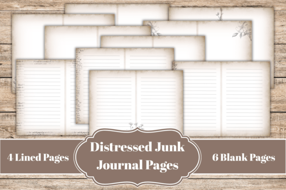 Distressed Junk Journal Pages,
