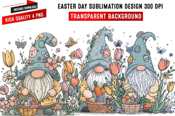 Easter Day Gnome Bundle,Easter Day PNG