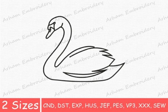 Elegant Swan Bird, Graceful Swan