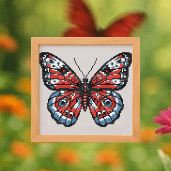 🦋GreenHairstreak Butterfly Cross Stitch