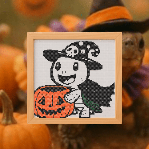 🎃Halloween Turtle Cross Stitch Pattern