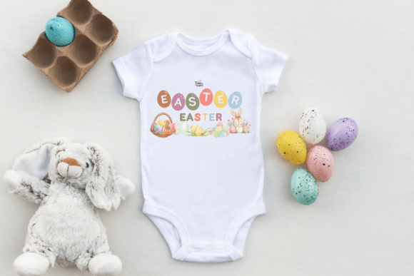 Kids Easter Egg Font PNG with transparent background - Preview 1