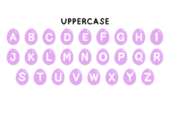 Kids Easter Egg Font PNG with transparent background - Preview 4