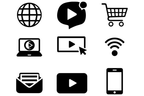 Modern Social Media & Technology Icons
