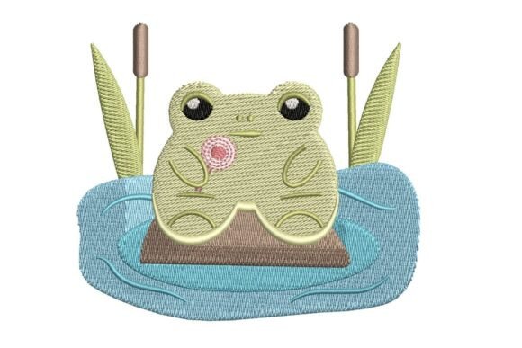 Pastel Green Kawaii Frog