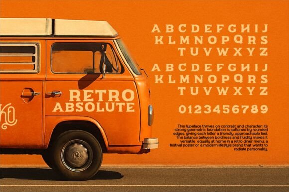 Retro Absolute Font PNG with transparent background - Preview 1