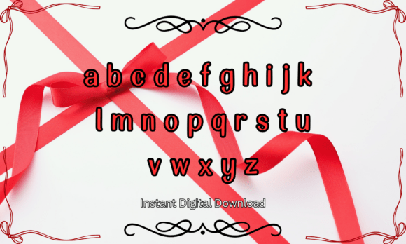 Ribbon Letter Font PNG with transparent background - Preview 2