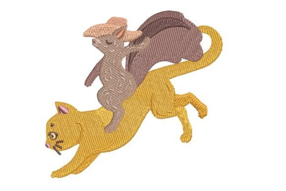 Rodeo Squirrel on a Cat