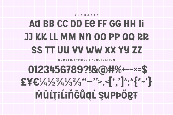 Romeo Chunky Font PNG with transparent background - Preview 5