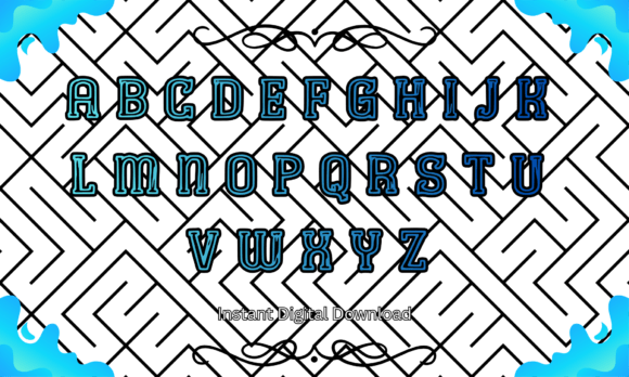 Sculpted Letter Font PNG with transparent background - Preview 1