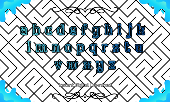 Sculpted Letter Font PNG with transparent background - Preview 2