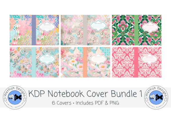 Shabby Chic KDP Notebook Cover Bundle 1