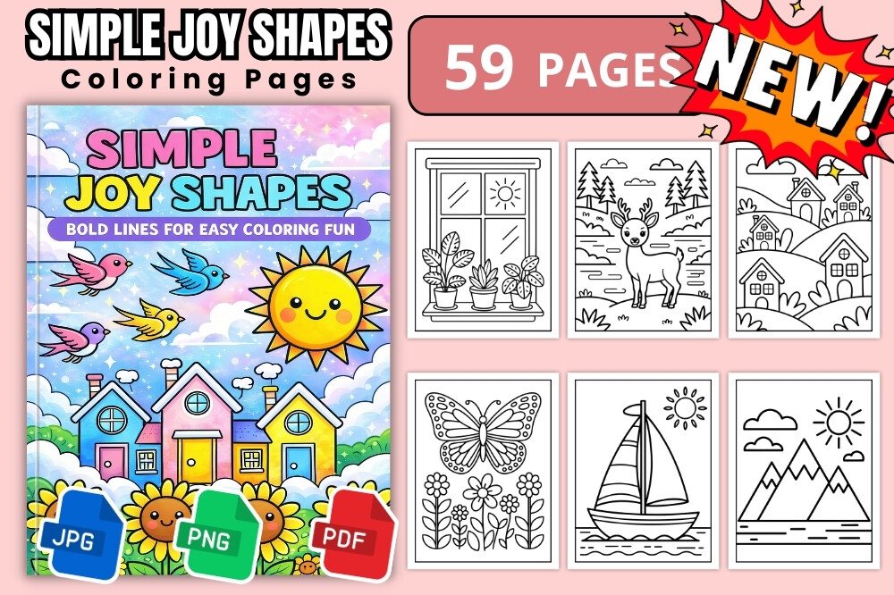 Simple Joy Shapes Coloring Book