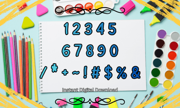 Sketch Marker Font PNG with transparent background - Preview 2
