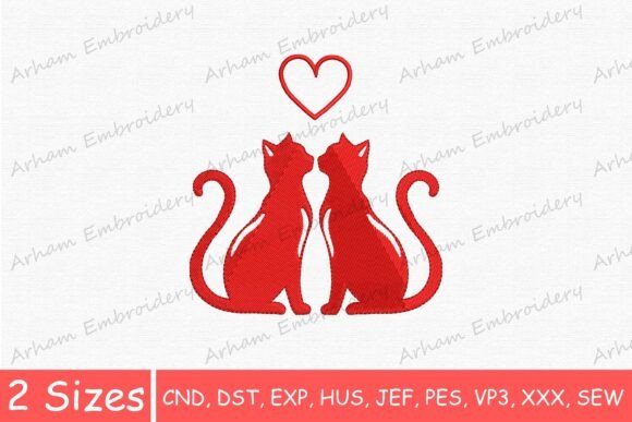 Adorable Cat Pair Love