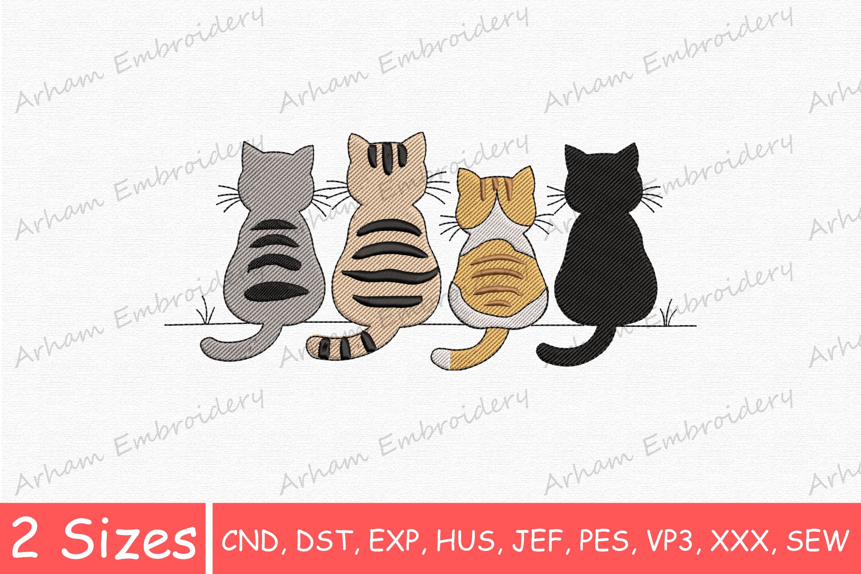Adorable Sitting Tabby Cats